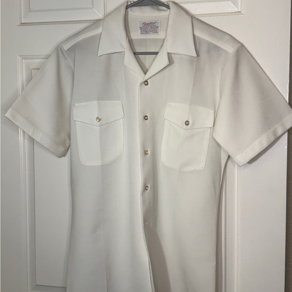 Vintage U.S. Navy Regulation Shirt Creighton USA Small
